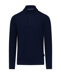 Heren trui met rits blauw