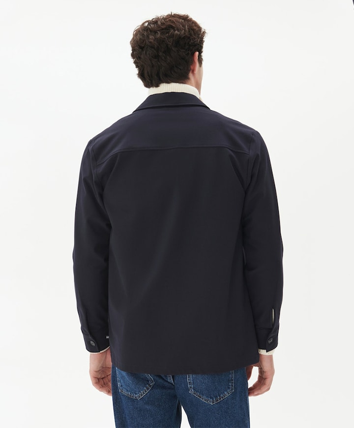 Heren overhemd lange mouw blauw