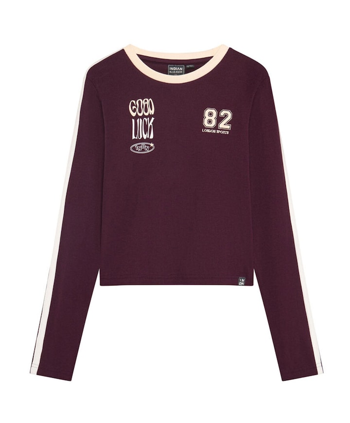 Meisjes longsleeve bordeaux