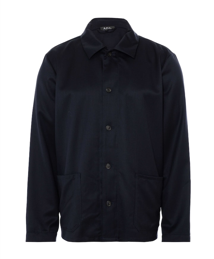 Heren overshirt blauw