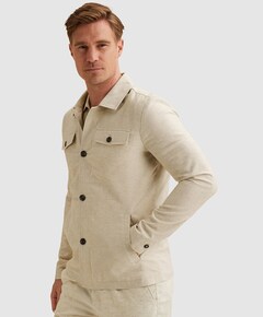 Heren overshirt beige