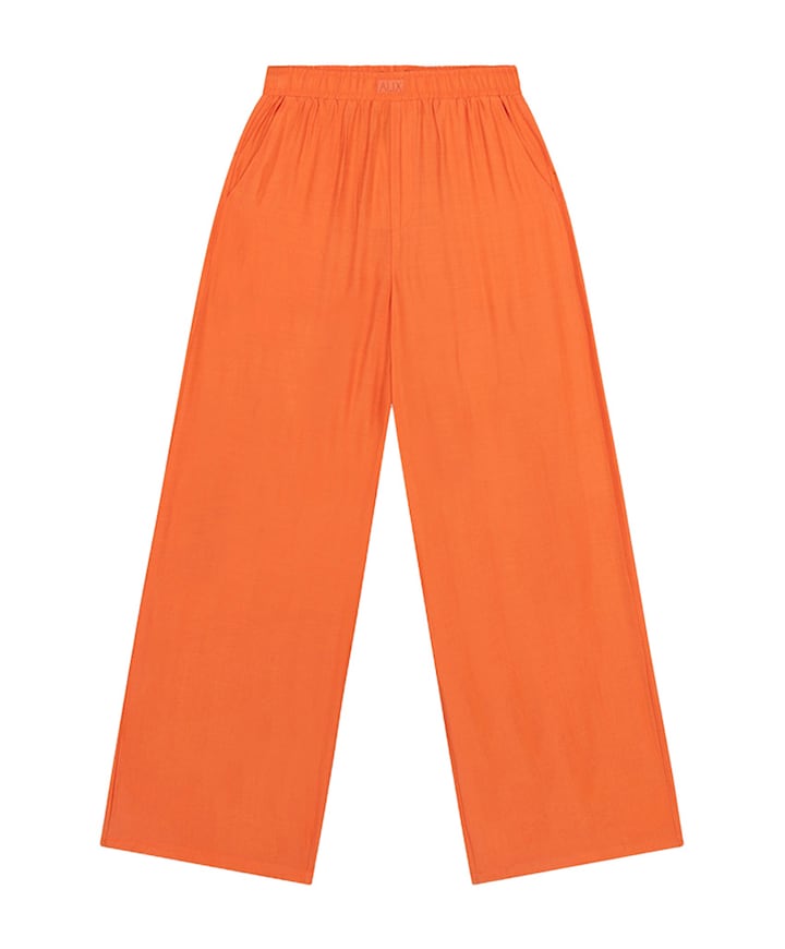 IRREGULAR WIDE LEG PANTS dames broek oranje