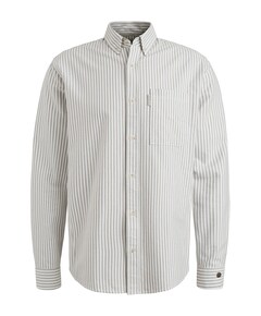 Heren overhemd lange mouw beige