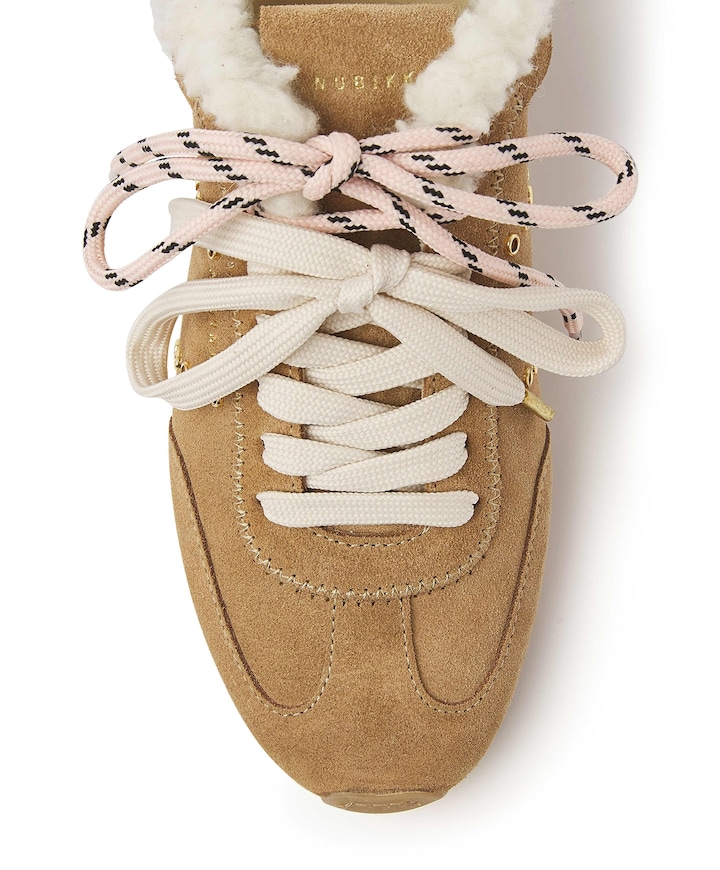 Billy Lou Fur dames sneakers beige