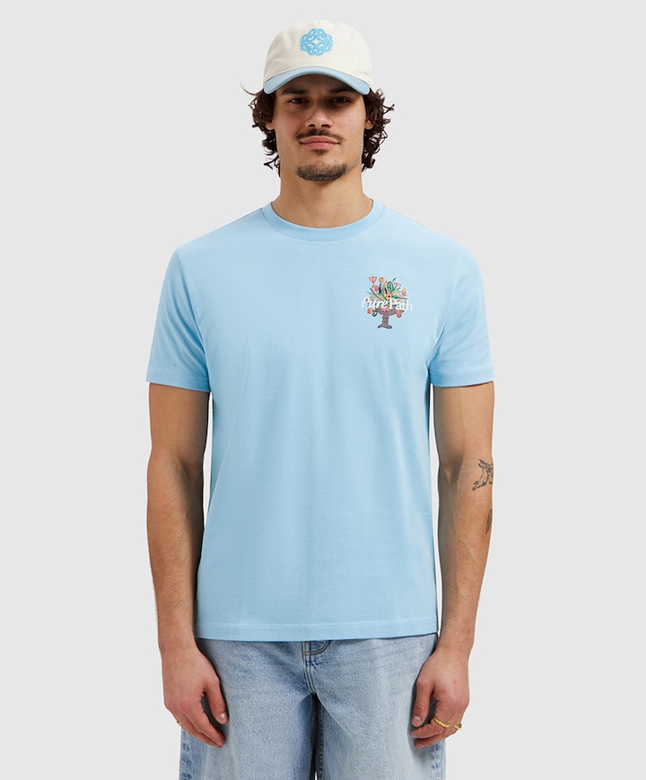 Heren t-shirt blauw