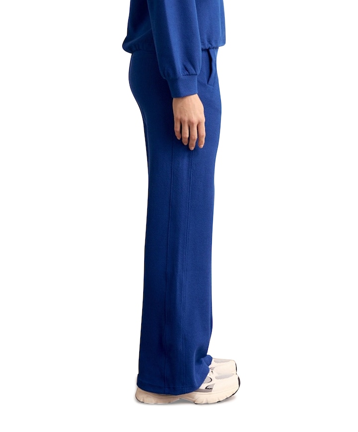 Structured Wide-Leg dames broek blauw