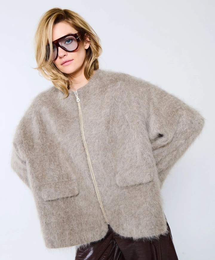 Dames vest grijs