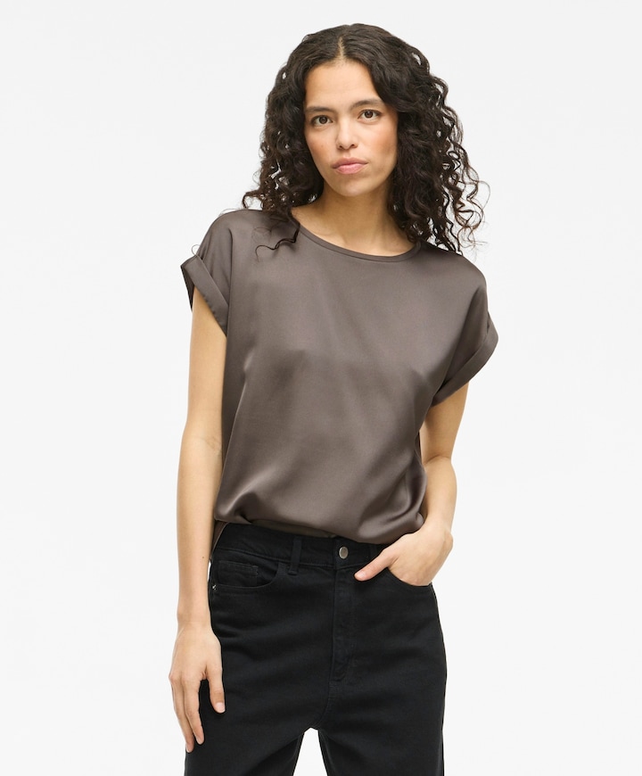 Dames top bruin