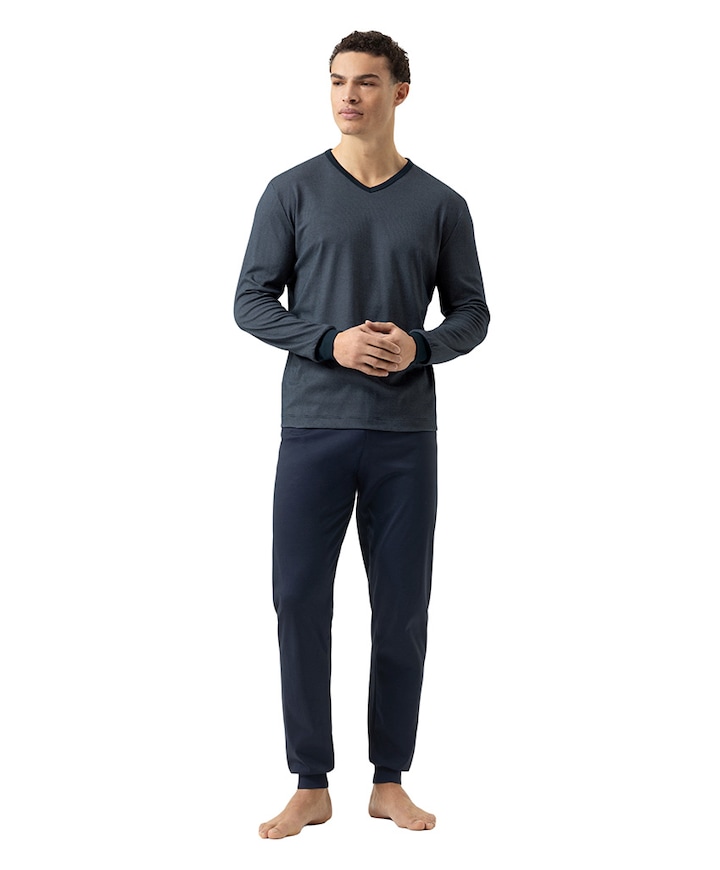 Heren pyjamaset blauw