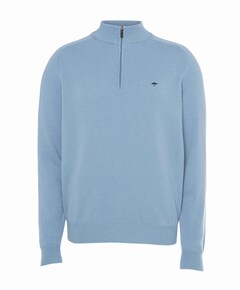 Heren trui met rits blauw