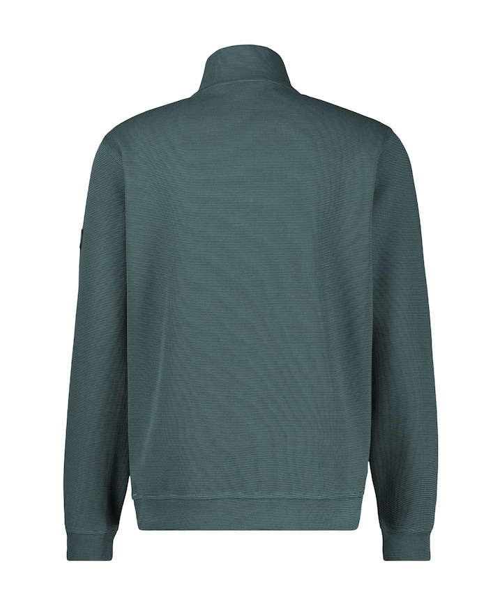 Heren trui met rits groen
