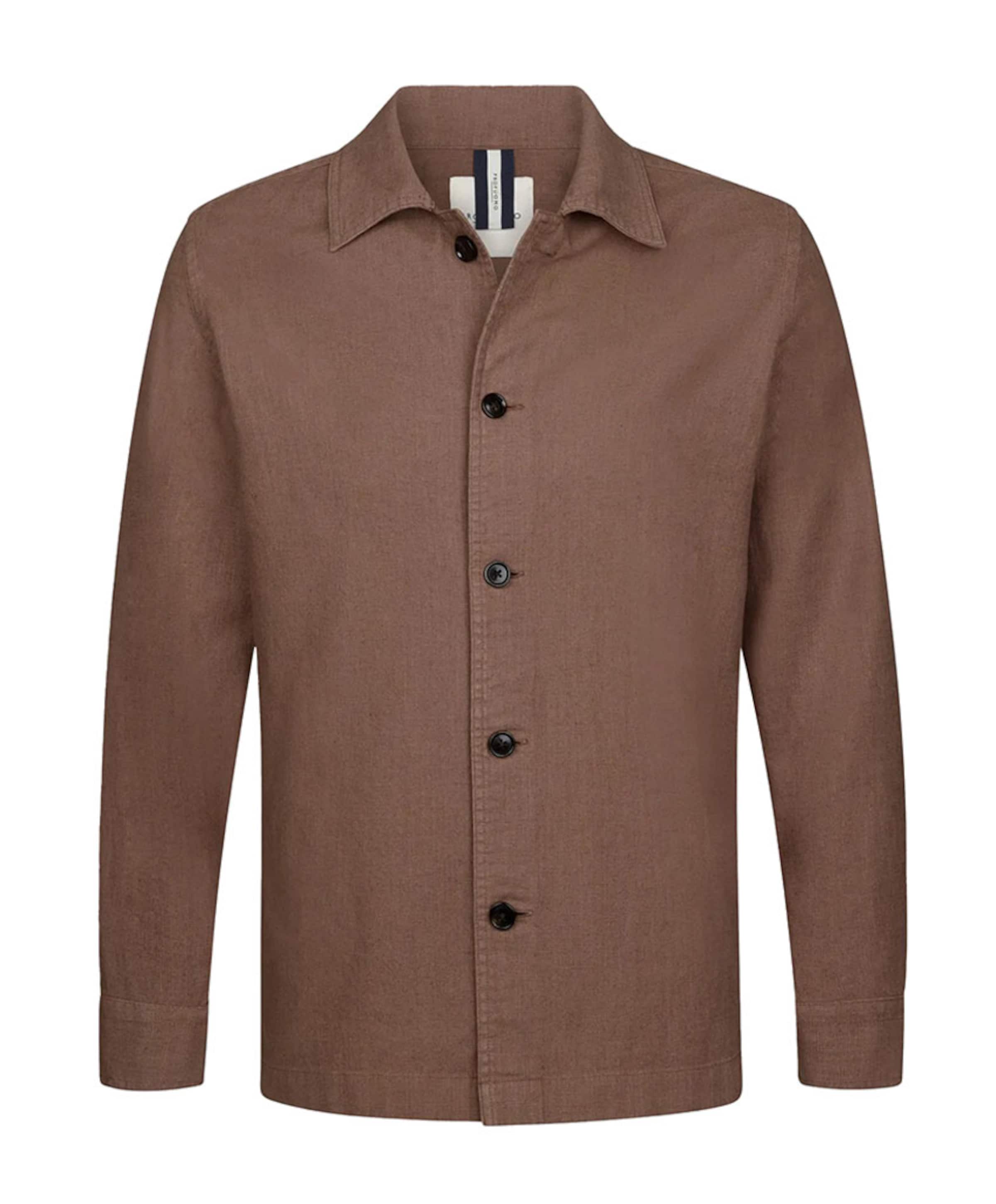 Heren overshirt bruin