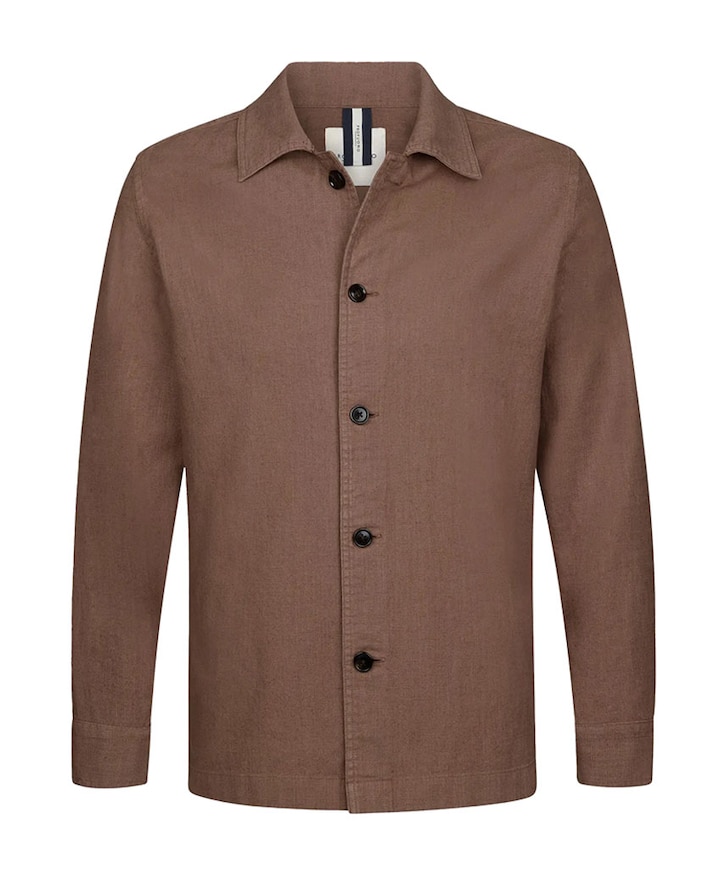 Heren overshirt bruin