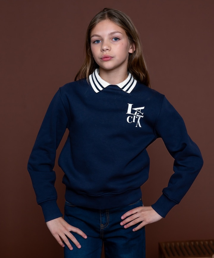 Meisjes sweater blauw