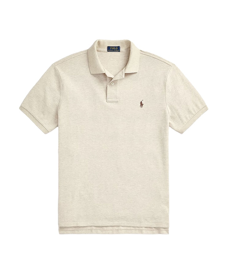 Heren polo beige