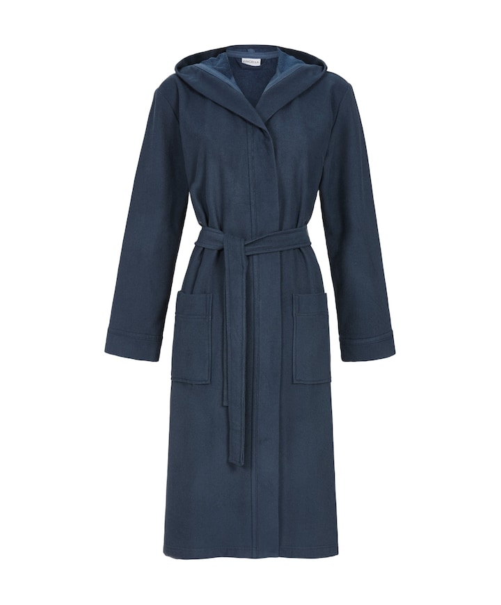 Dames ochtendjas blauw