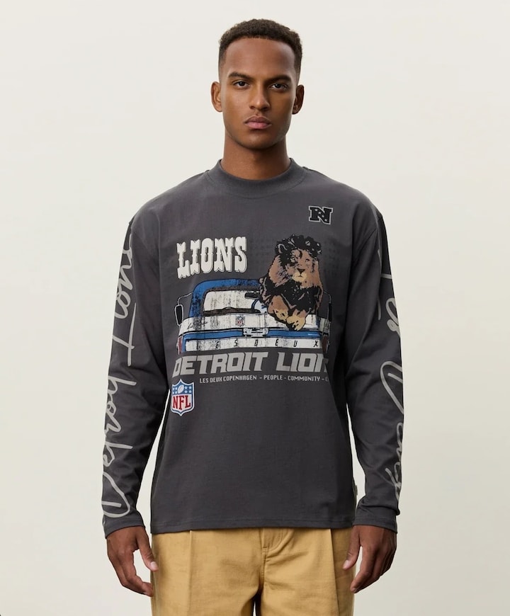 Heren longsleeve grijs