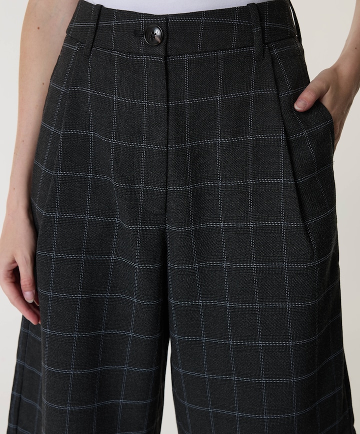 Kreme Wide Leg dames bermuda grijs