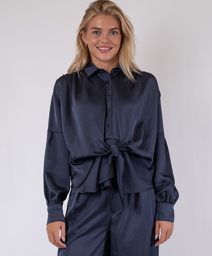 Dames blouse blauw