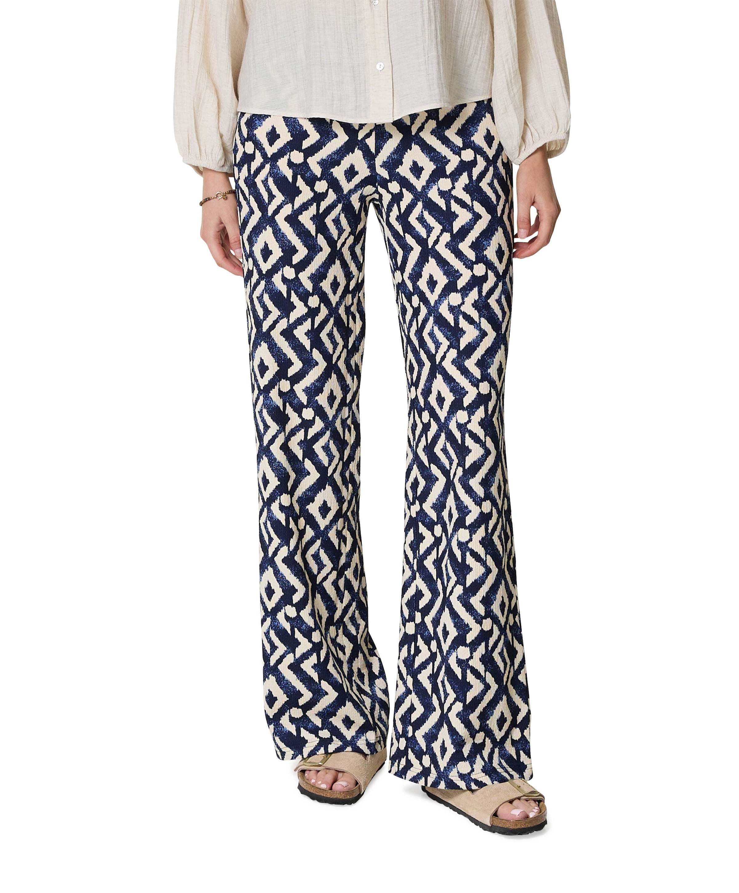 dames broek blauw