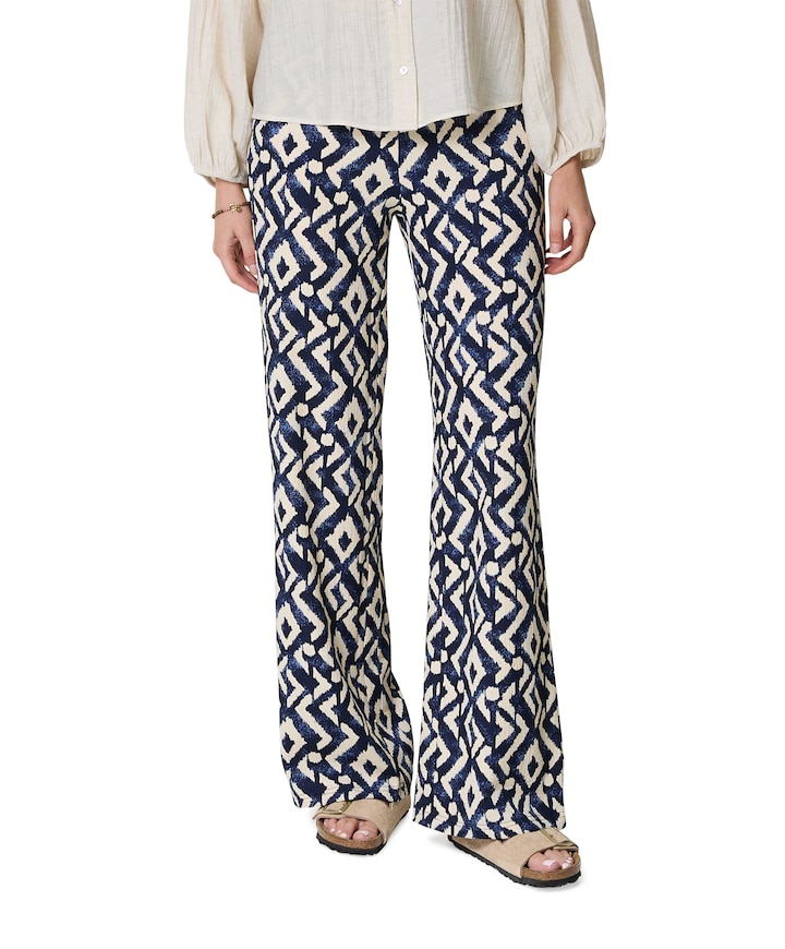 dames broek blauw