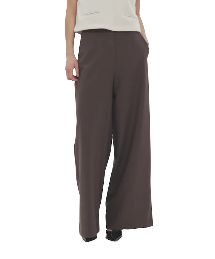 LAURAFV 826 MUD BROWN MELANGE dames broek bruin