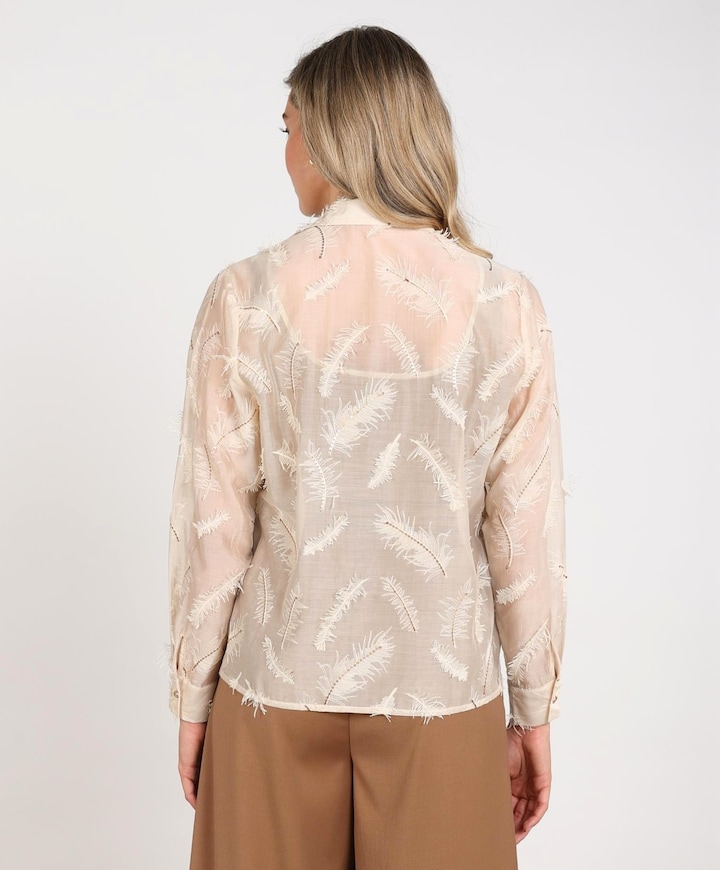 Dames blouse beige