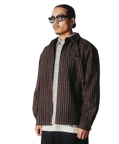 Heren overshirt grijs
