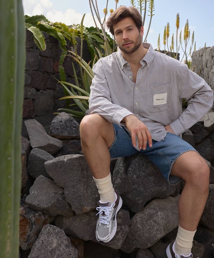 Heren overhemd lange mouw groen