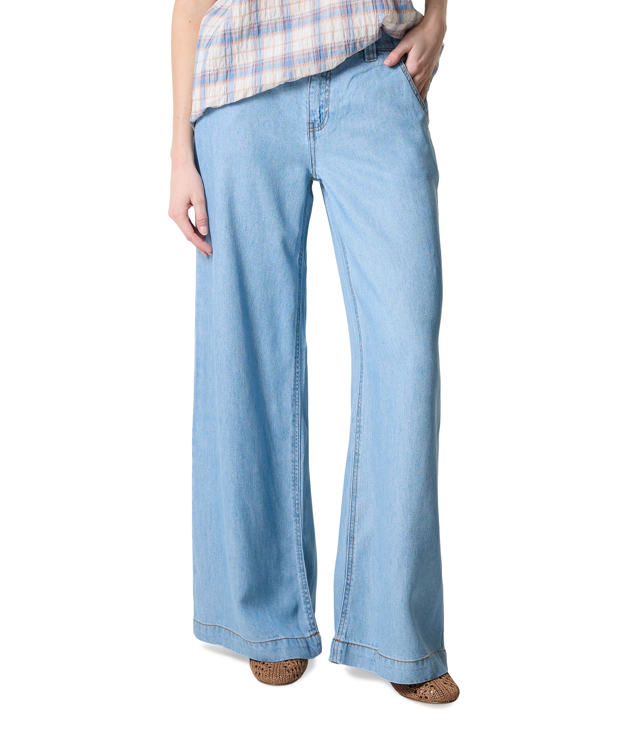 FQMILO-PANTS dames jeans blauw