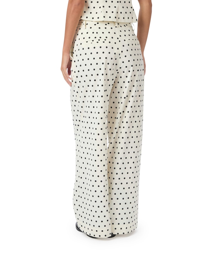 Malba Dot dames broek wit