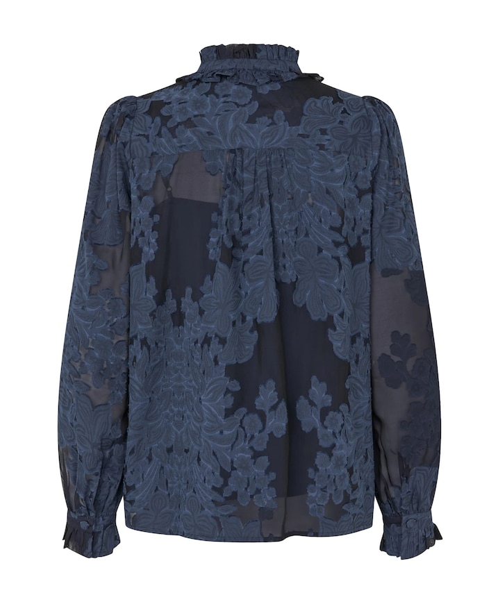 Dames blouse blauw