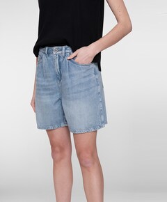 Soft wash dames korte broek blauw