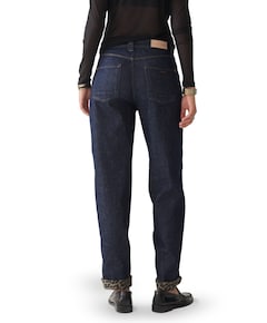 Barrel twill dames jeans blauw