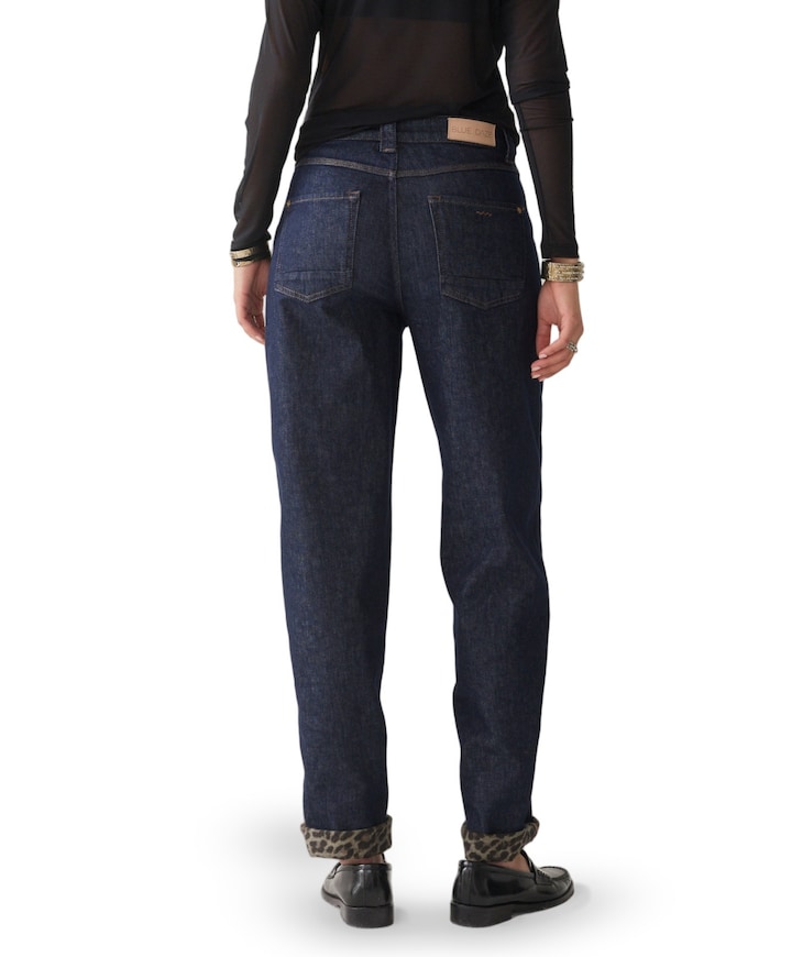 Barrel twill dames jeans blauw