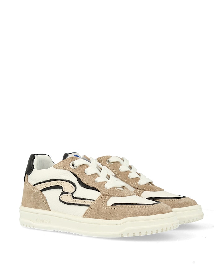 jongens veterschoenen beige