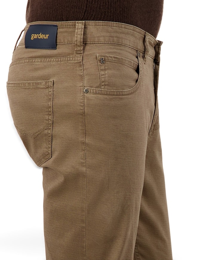 5-Pocket Modern Fit heren broek beige