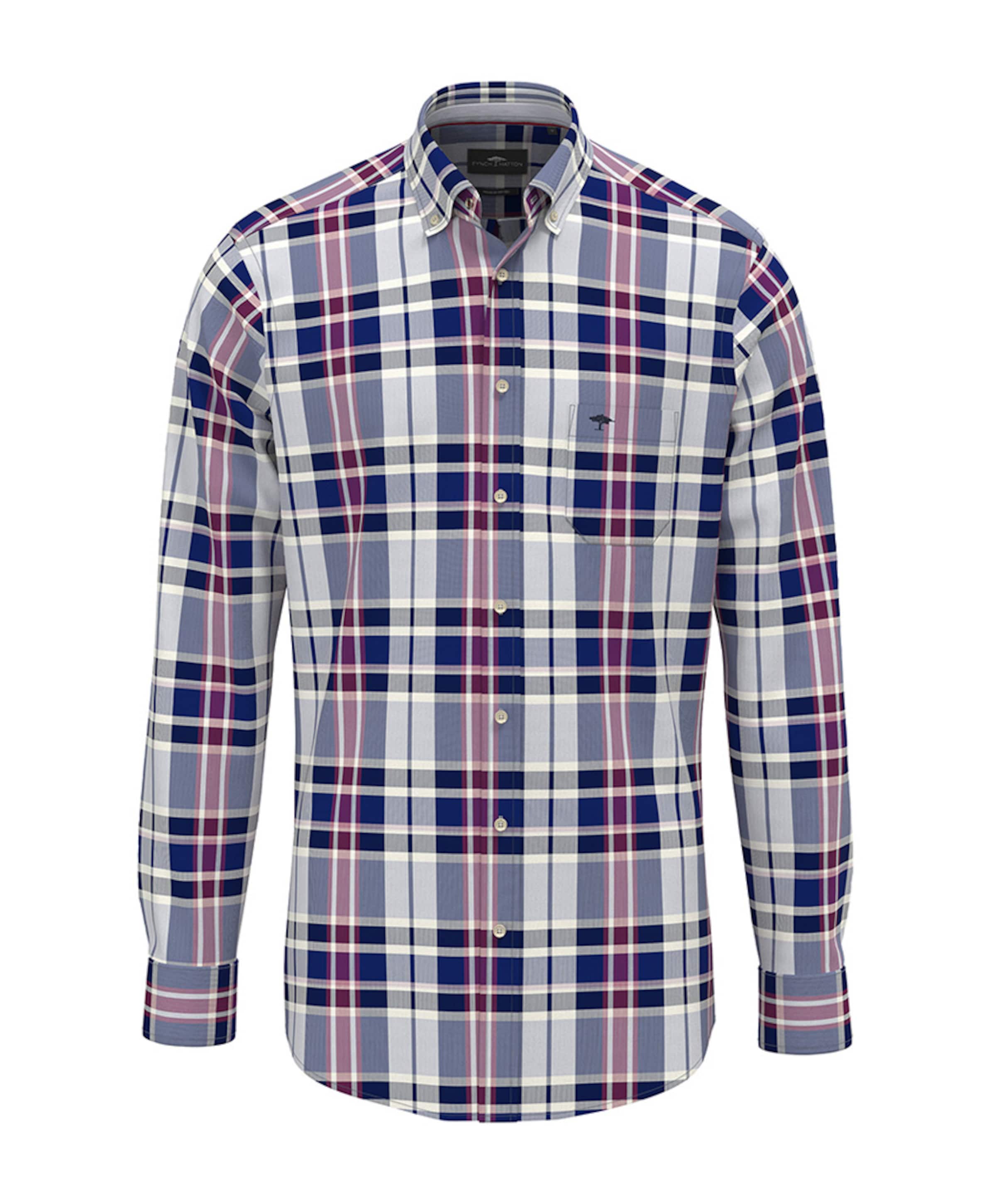 Heren overhemd lange mouw blauw