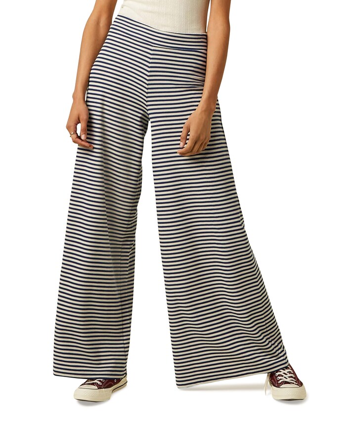 Border Palazzo Mariniere Stripe dames broek blauw