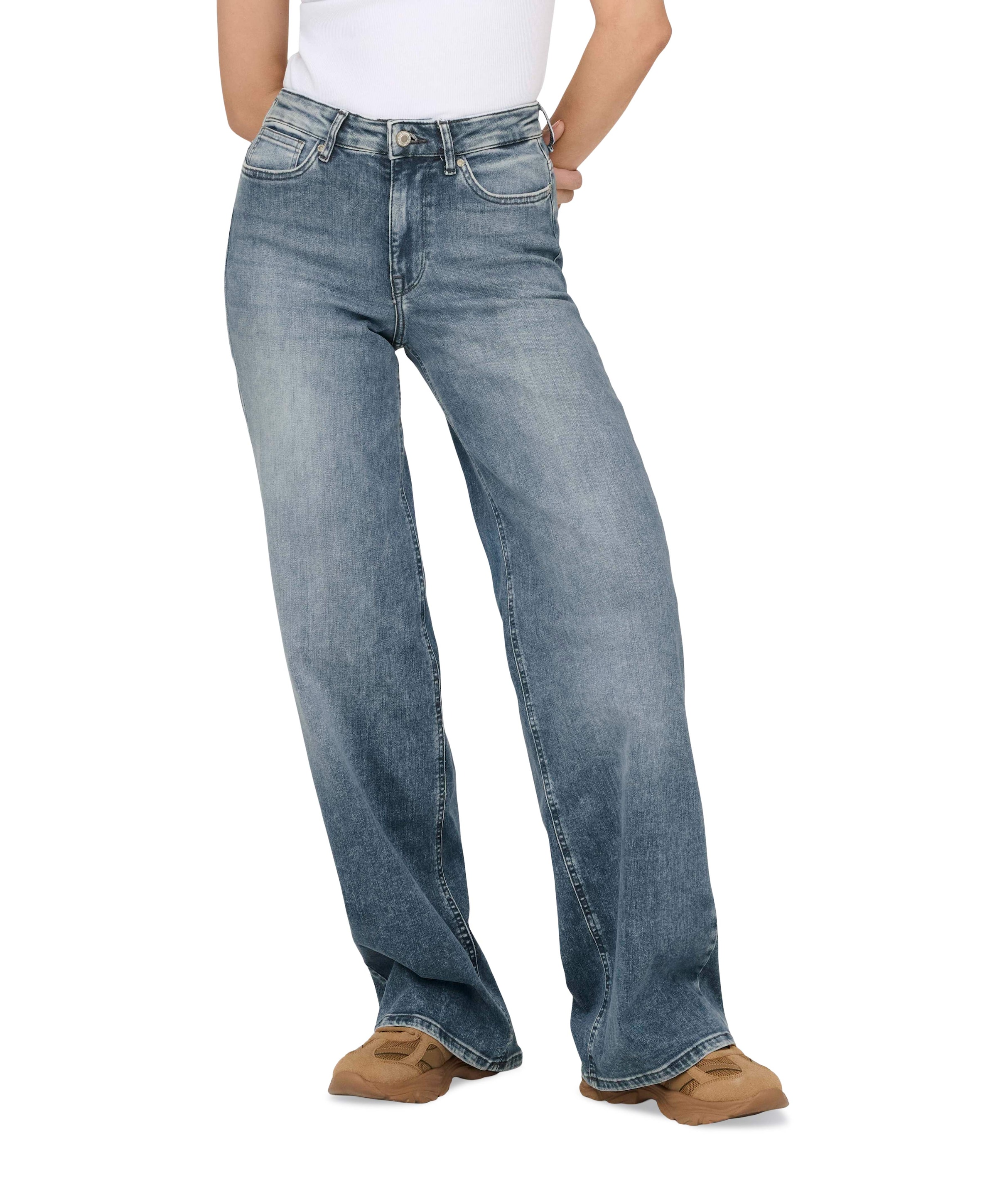 ONLMADISON BLUSH HW WIDE REA570 dames jeans blauw