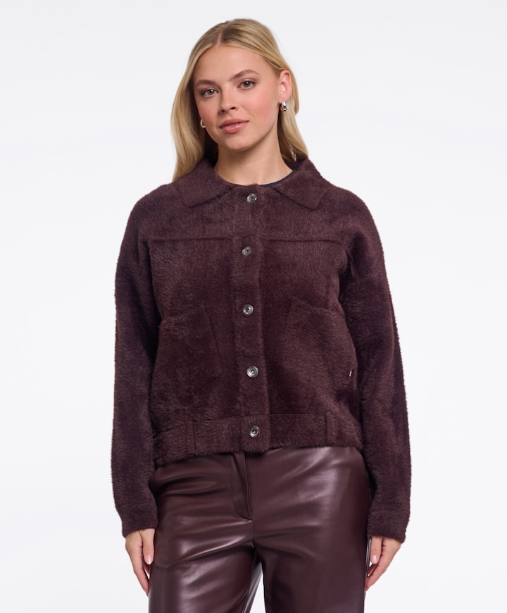 Dames vest bordeaux