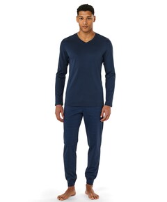 Heren pyjamaset blauw