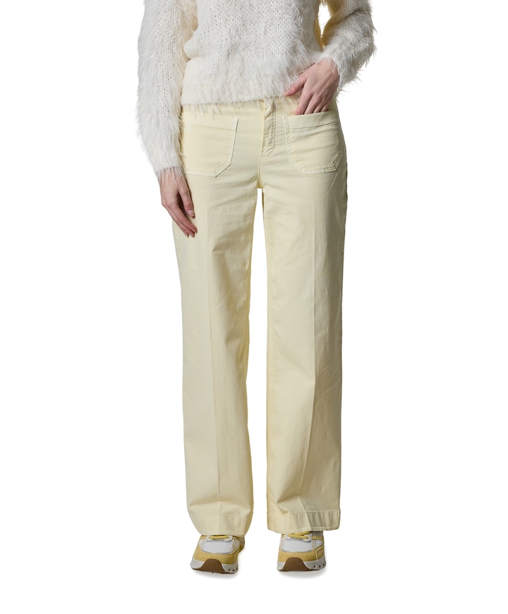 Audrey Wide Leg Pocket dames broek geel