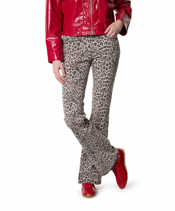 ONLBLUSH MID FLARED LEO jeans zwart