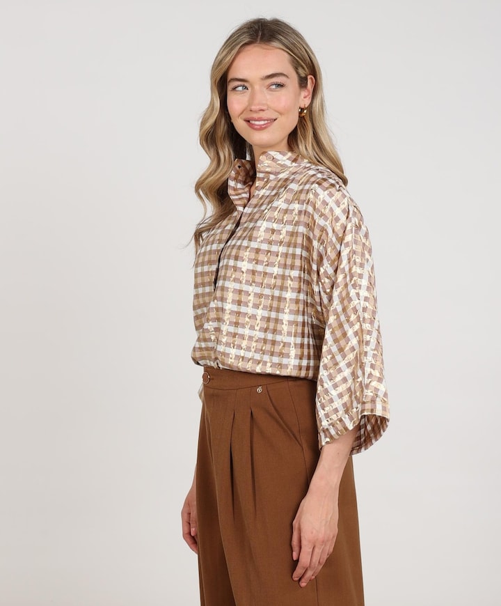 Dames blouse beige
