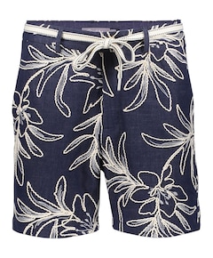 Shorts denim embroidered dames korte broek blauw