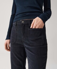 Ebbi corduroy dames broek blauw