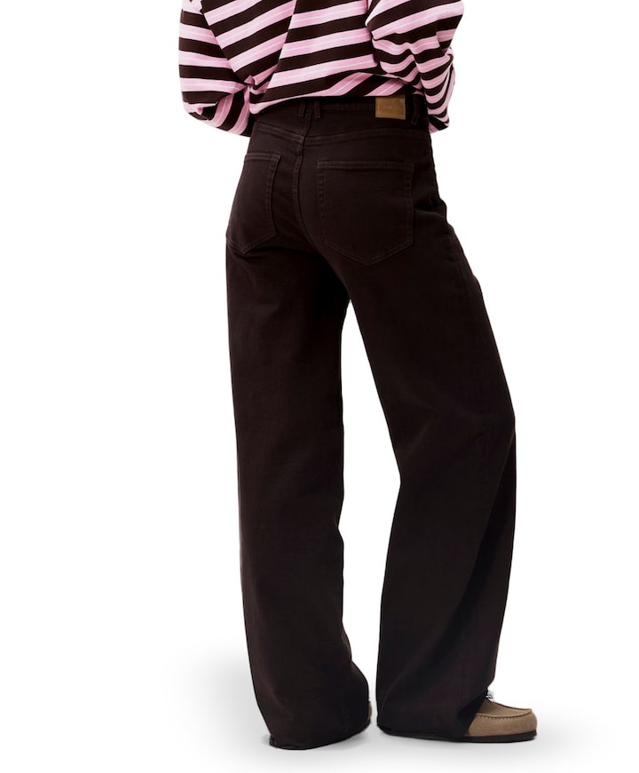 Loose fit jeans dames jeans bruin