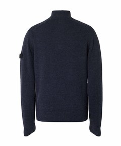 Heren trui met rits blauw
