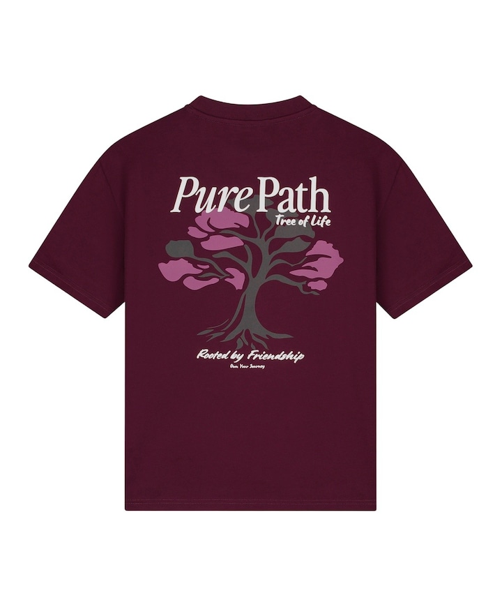 Heren T-shirt bordeaux